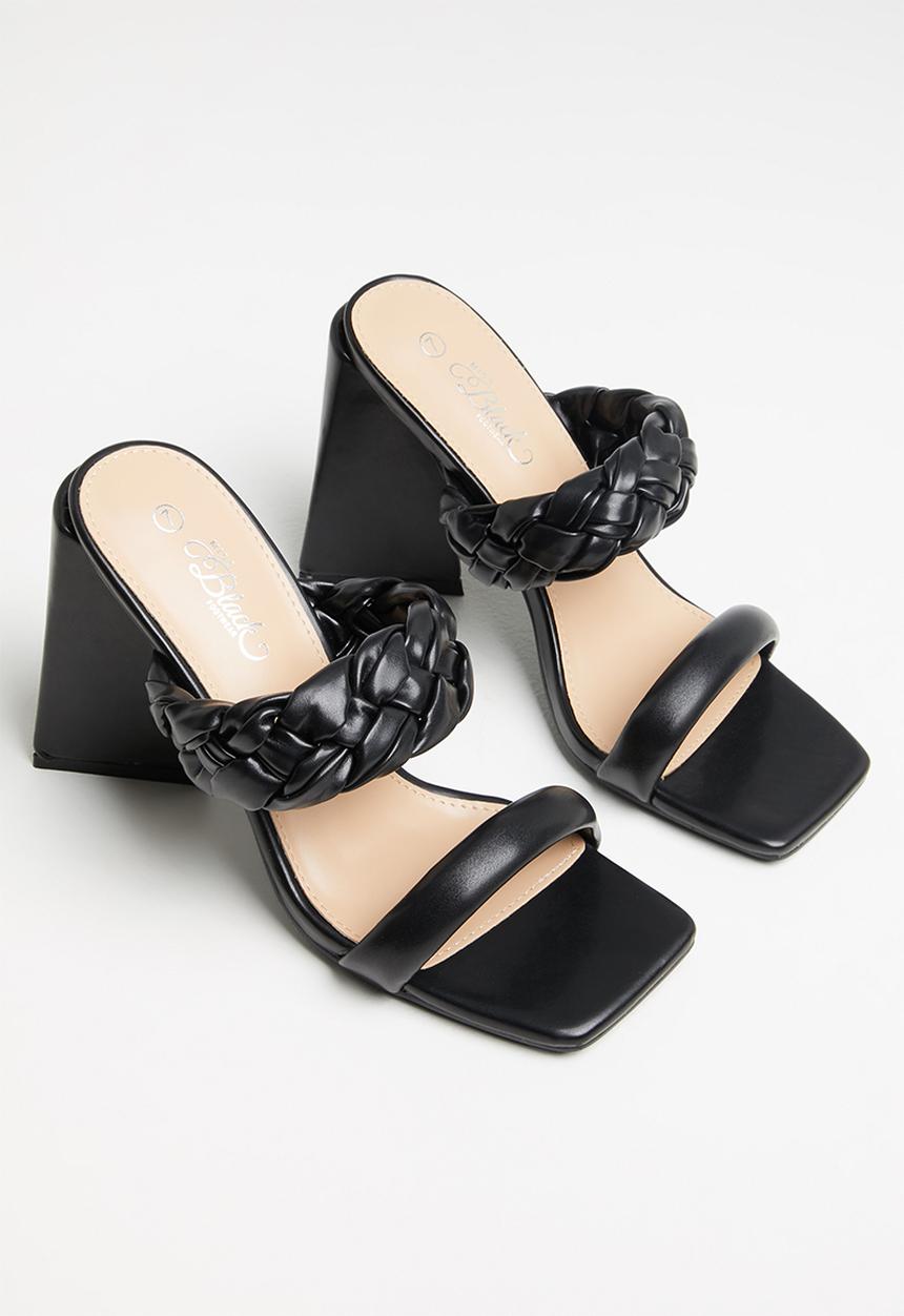 Miss Black - Trilogy3 mule block heel - black