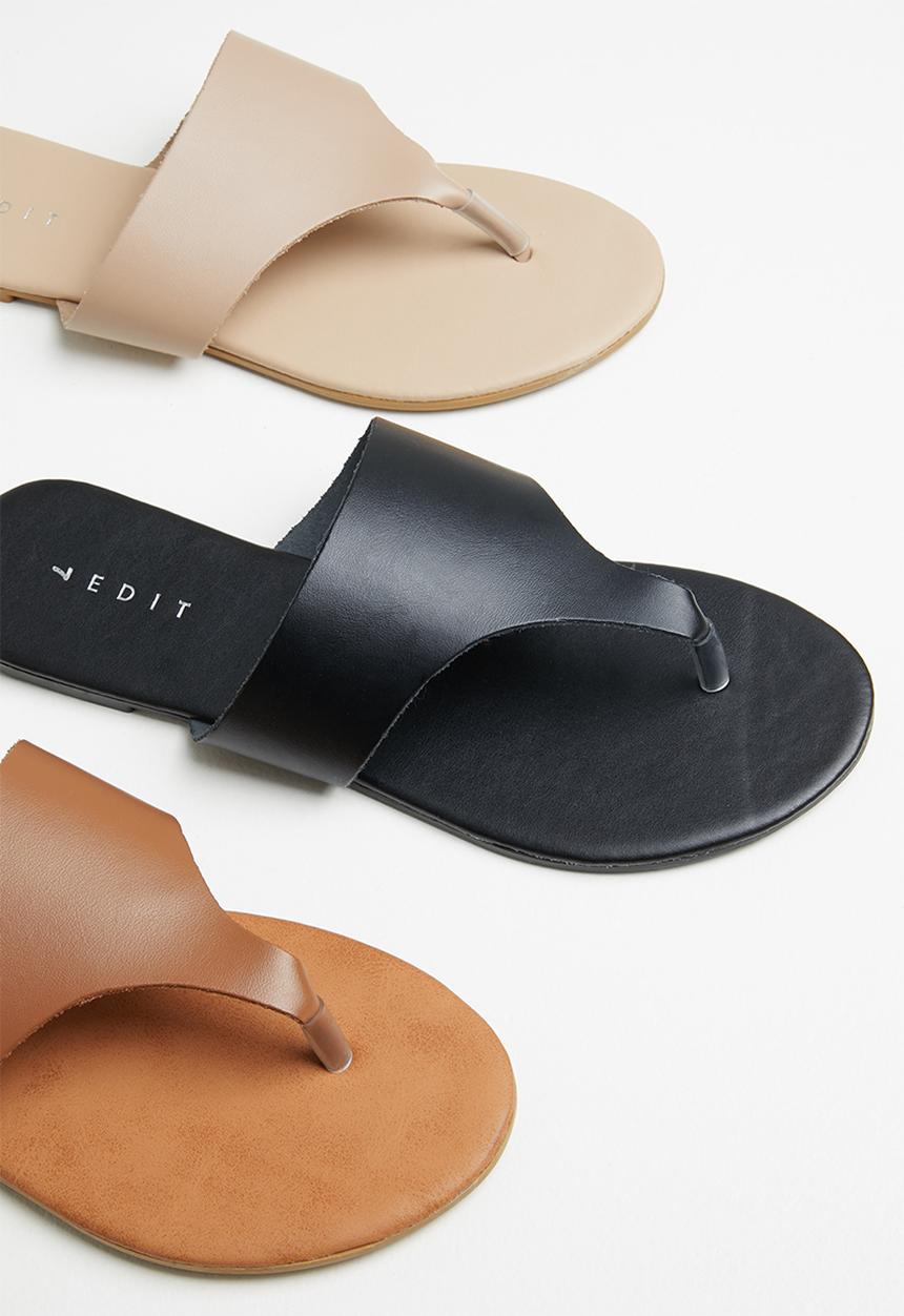 edit - Jill leather thong - tan