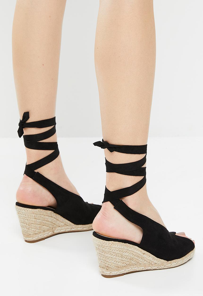 Miss Black - Jojo7 espadrille wedge heel - black