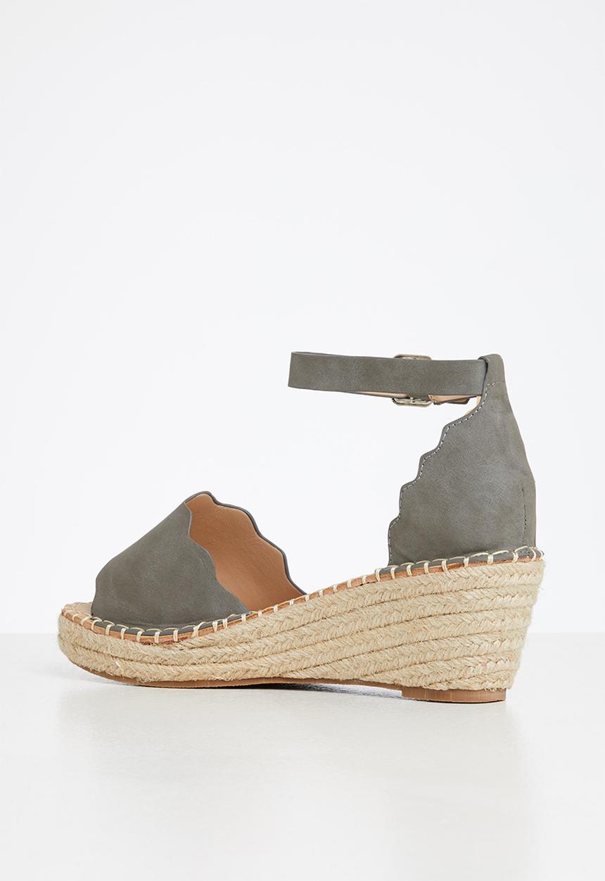 Miss Black - Jayda1 espadrille wedge heel - grey
