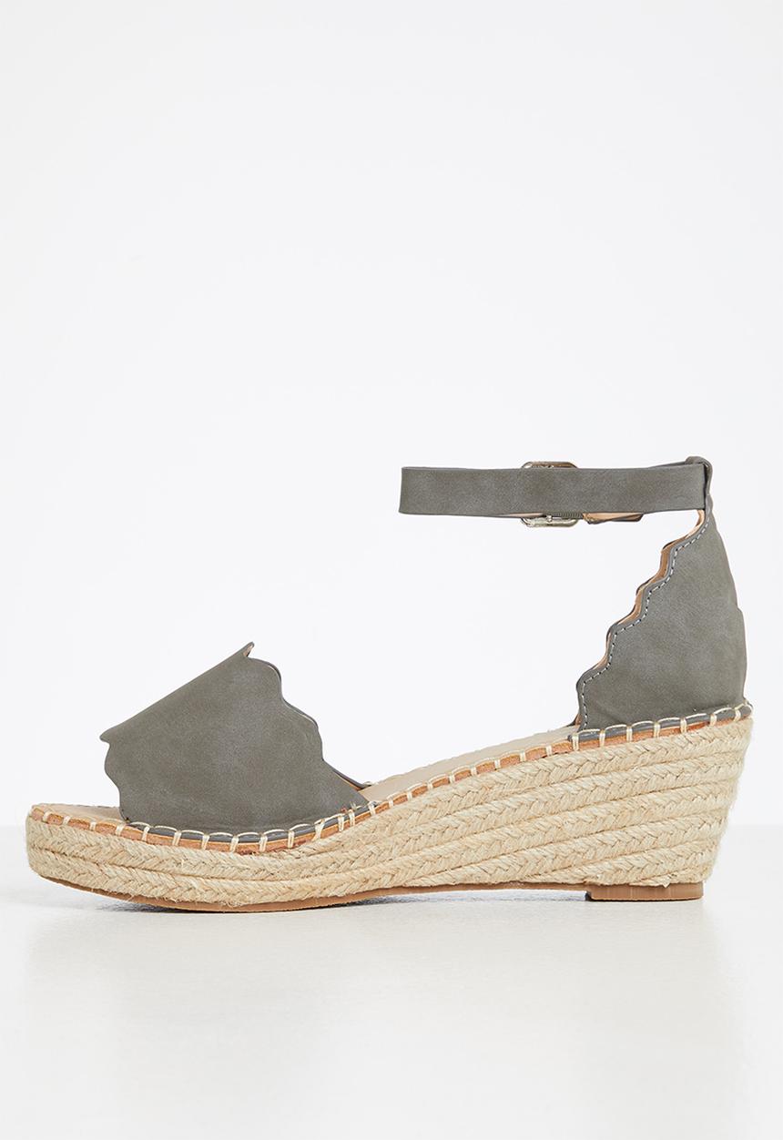 Miss Black - Jayda1 espadrille wedge heel - grey