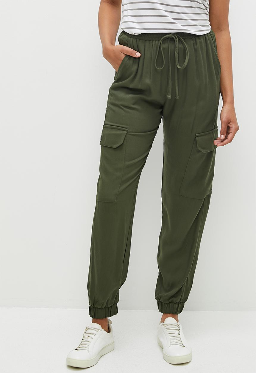 edit - Twill utility cargo pant - fatigue