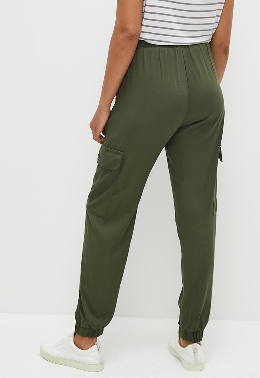 edit - Twill utility cargo pant - fatigue
