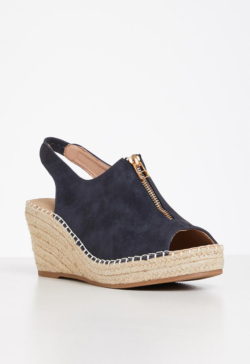 Butterfly Feet - Savy 2 espadrille wedge heel - navy