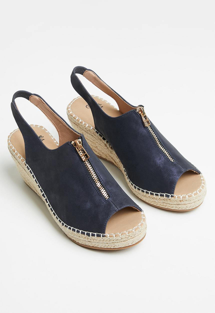 Butterfly Feet - Savy 2 espadrille wedge heel - navy