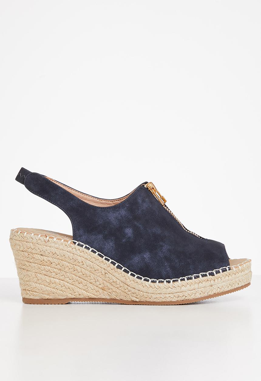 Butterfly Feet - Savy 2 espadrille wedge heel - navy
