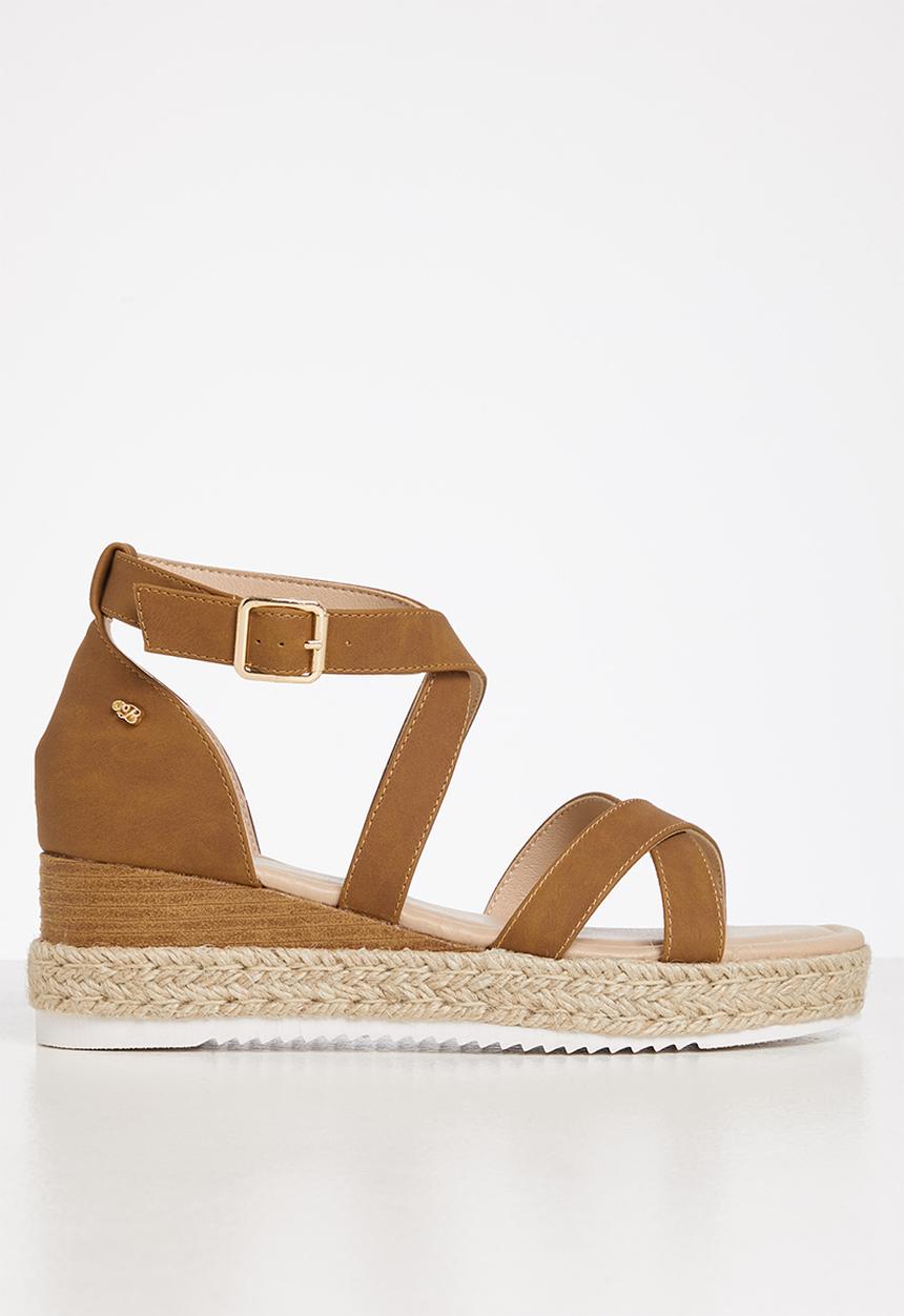Miss Black - Steffi10 espadrille wedge heel - brown