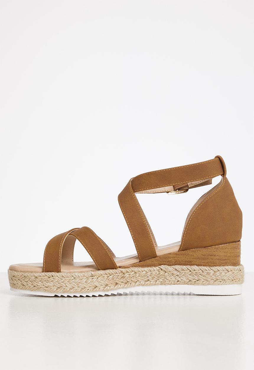 Miss Black - Steffi10 espadrille wedge heel - brown