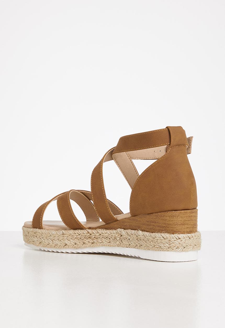 Miss Black - Steffi10 espadrille wedge heel - brown