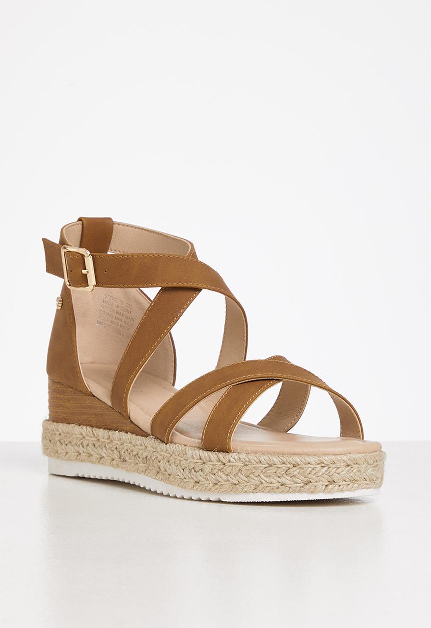 Miss Black - Steffi10 espadrille wedge heel - brown
