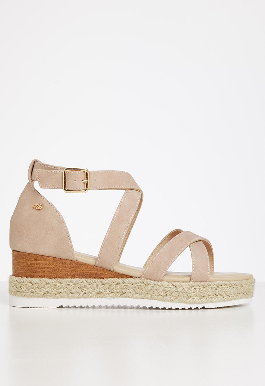 Miss Black - Steffi10 espadrille wedge heel - pink