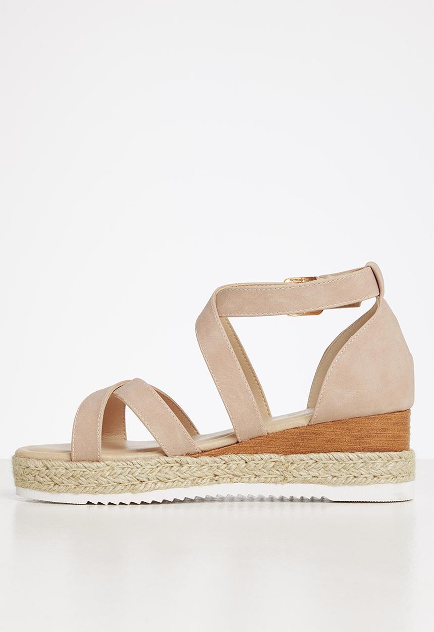 Miss Black - Steffi10 espadrille wedge heel - pink