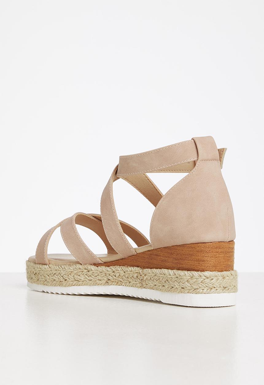 Miss Black - Steffi10 espadrille wedge heel - pink