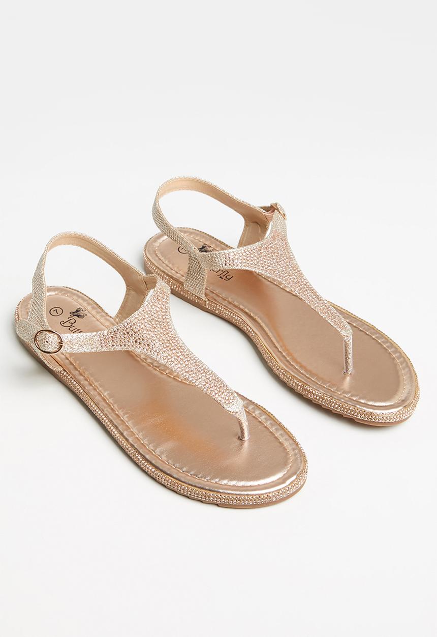 Butterfly Feet - Tumi 2 slingback t-bar sandal - rose gold