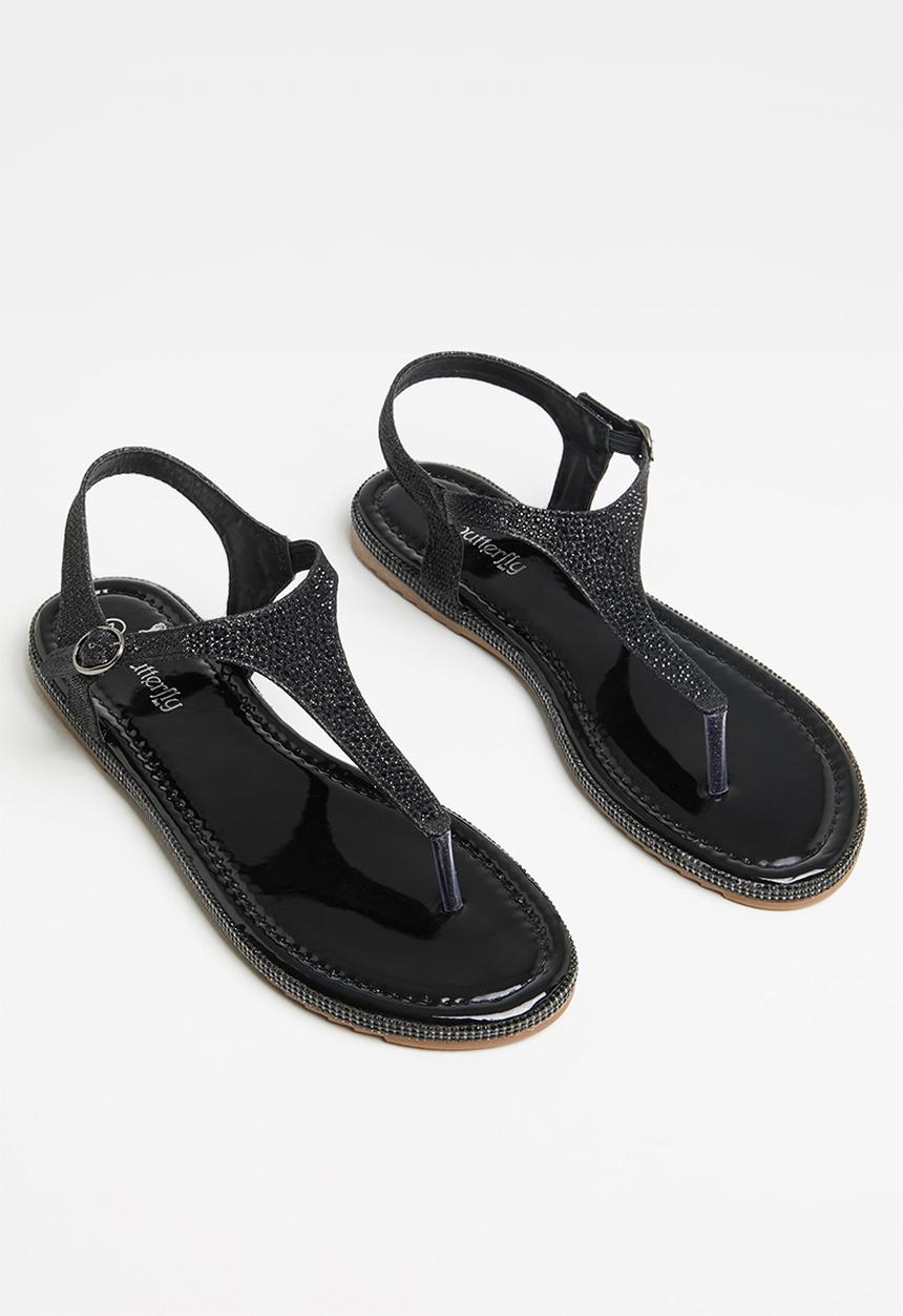 Butterfly Feet - Tumi 2 slingback t-bar sandal - black