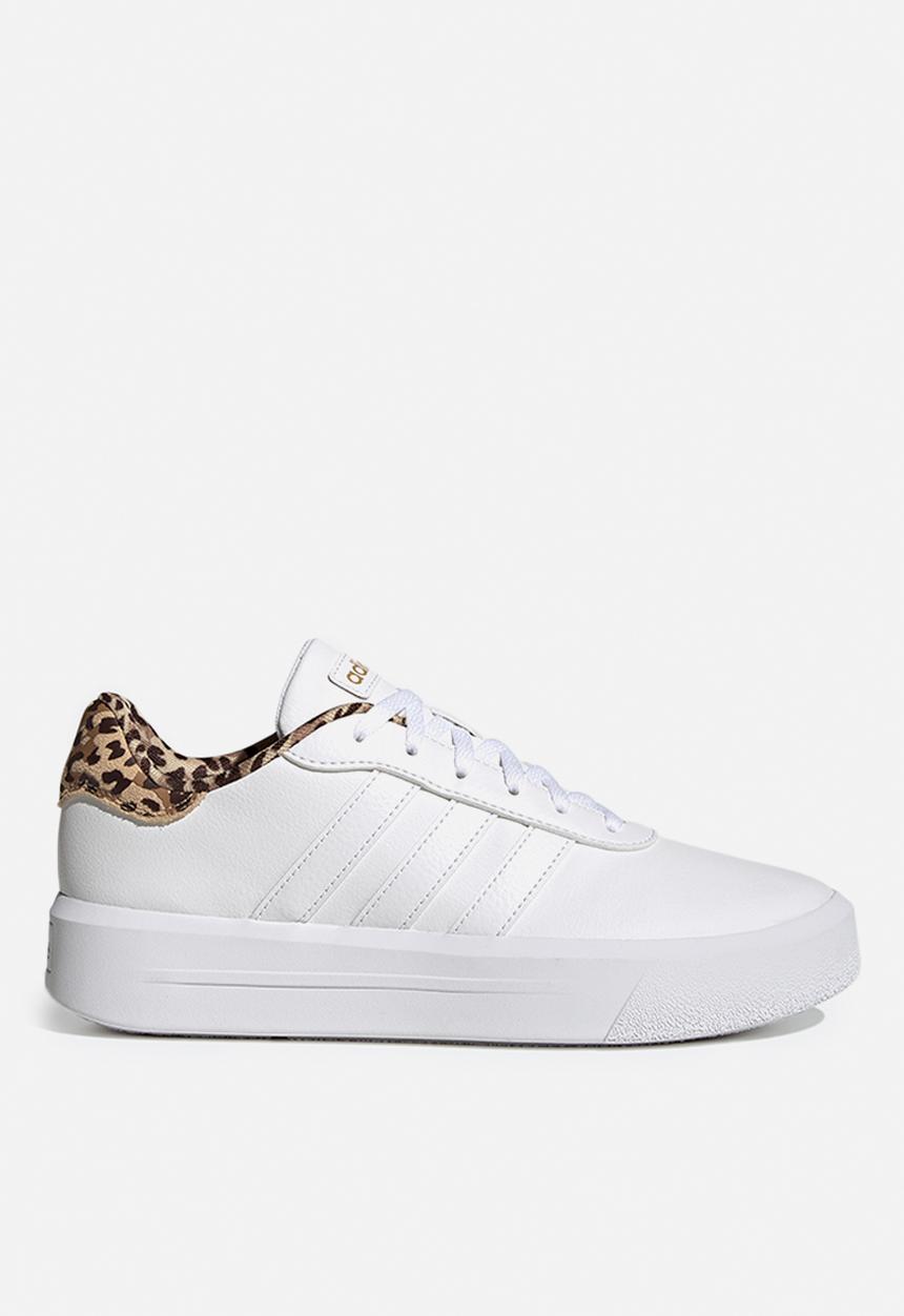 adidas Originals - Court platform - ftwr white/ftwr white/gold met.