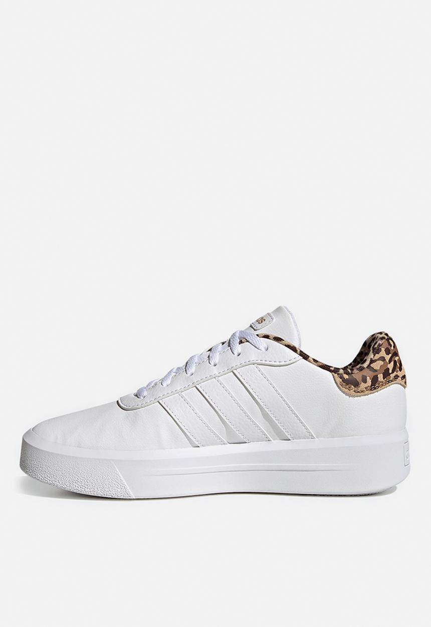 adidas Originals - Court platform - ftwr white/ftwr white/gold met.