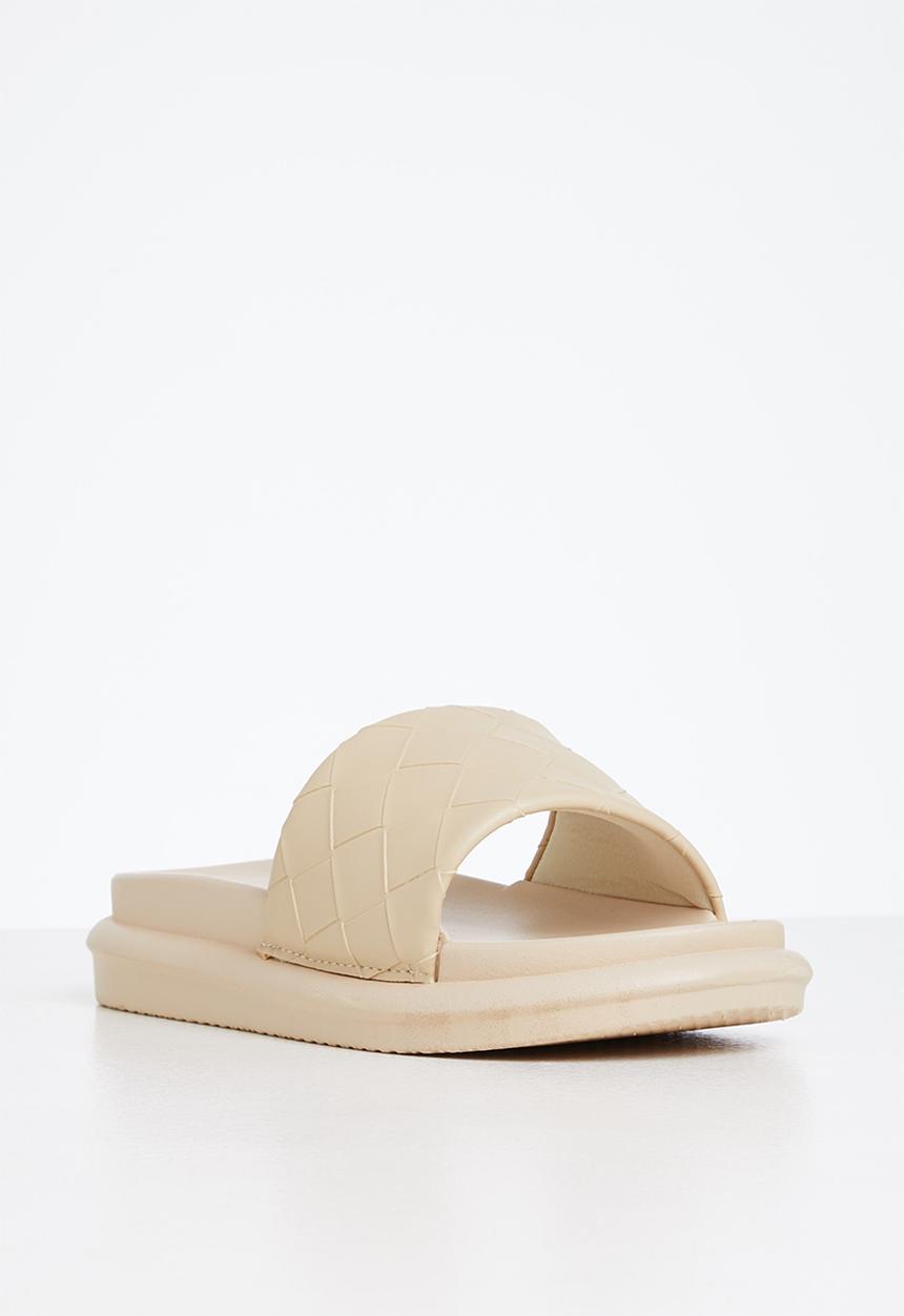 Superbalist - Embossed mule slide - stone