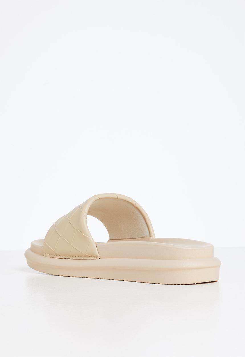 Superbalist - Embossed mule slide - stone