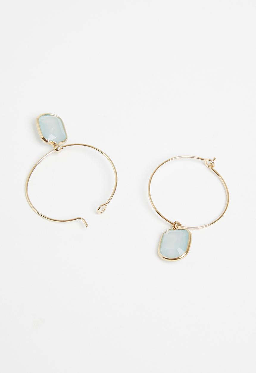 Superbalist - Hoop earrings - gold & green