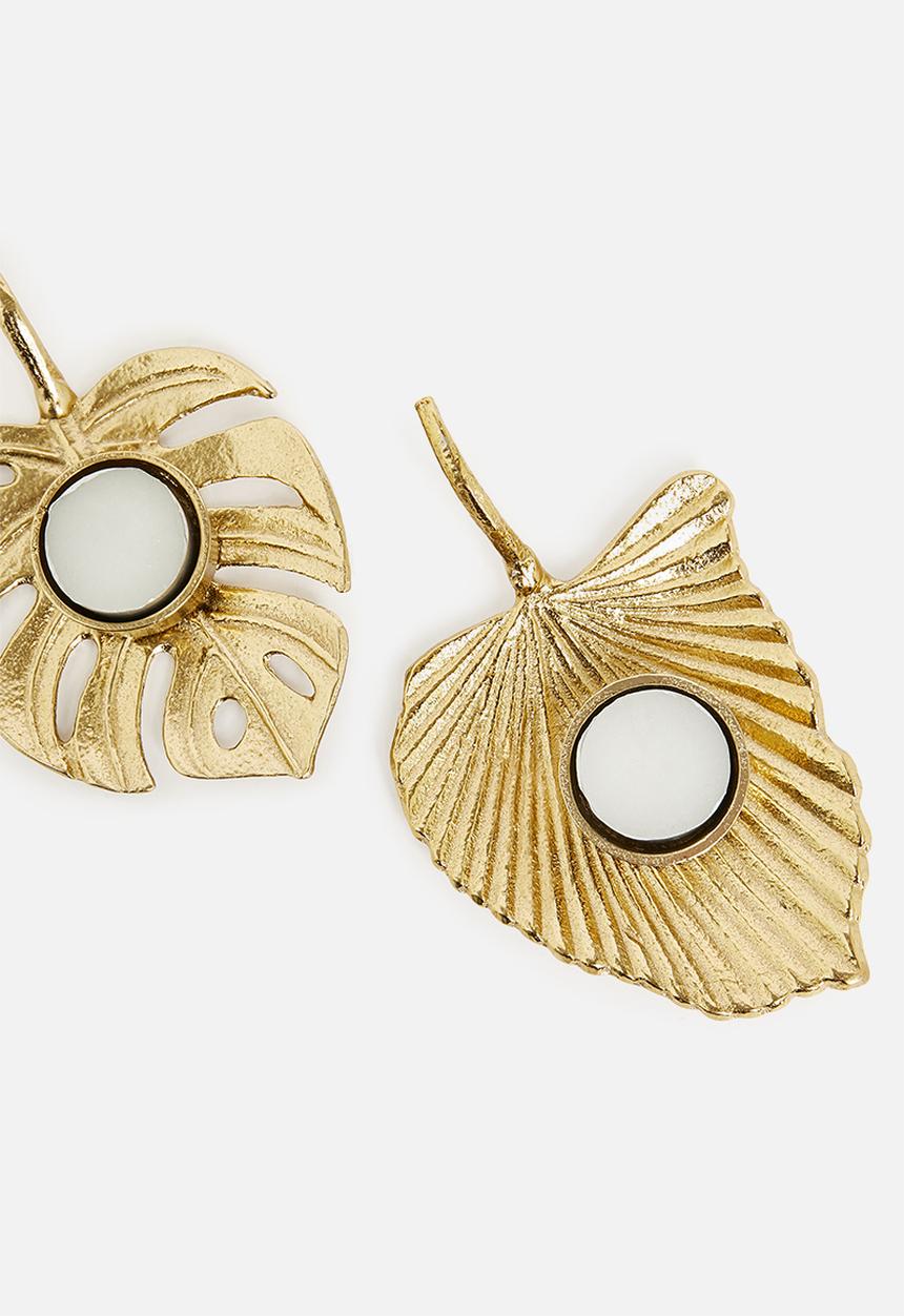 H&S - Leaf tealight holder - gold 