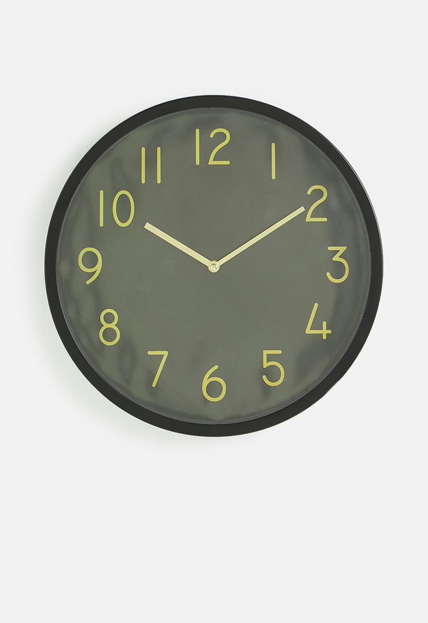 H&S - Ticktok wall clock - black 