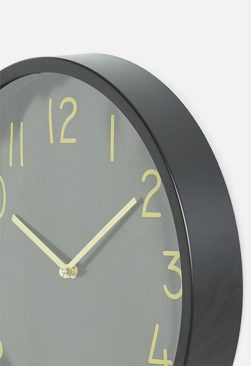 H&S - Ticktok wall clock - black 