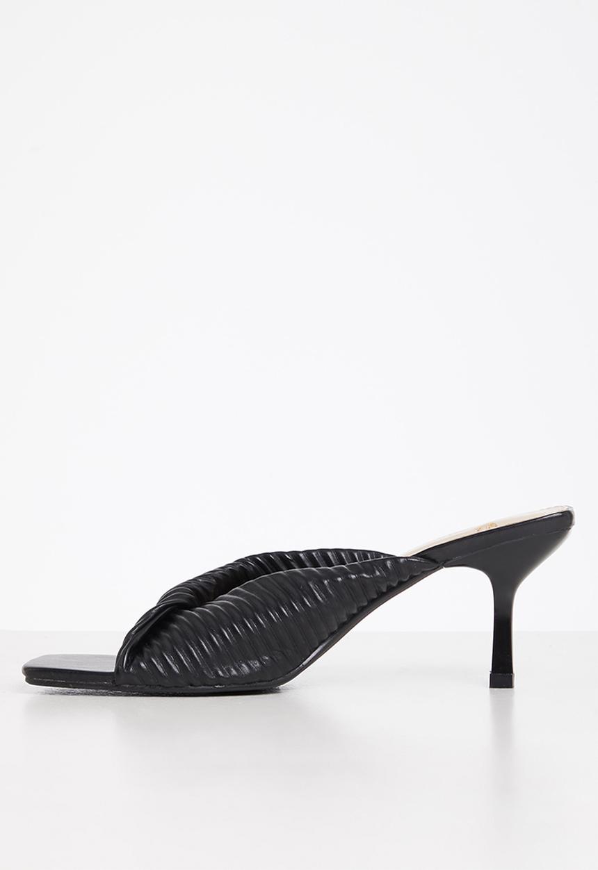 Butterfly Feet - Amber 1 mule barely there stiletto heel - black