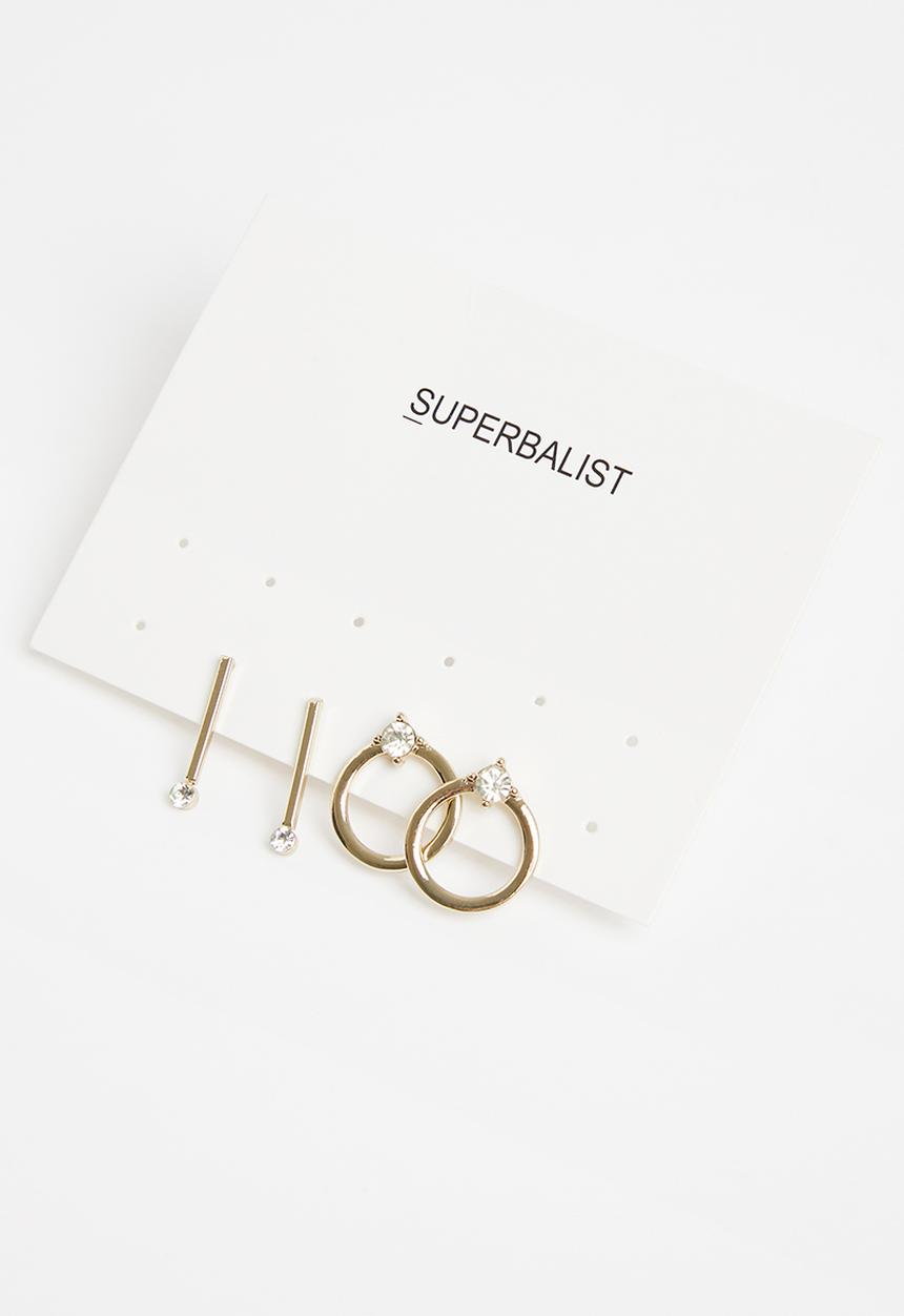 Superbalist - Kacy 2 pack earring set - gold