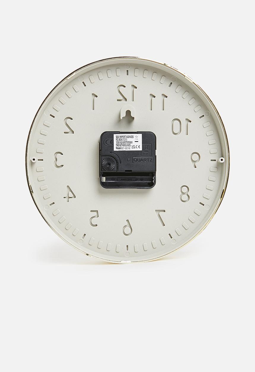 H&S - Ticktok wall clock - gold