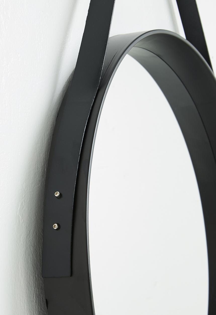 Bathroom Solutions - Strappy round mirror - black