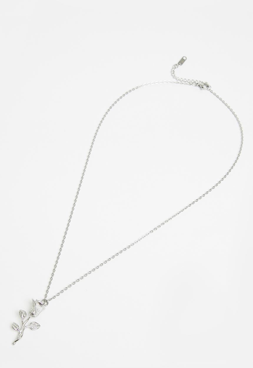 ERA by DJ Zinhle - Rose pendant necklace - silver