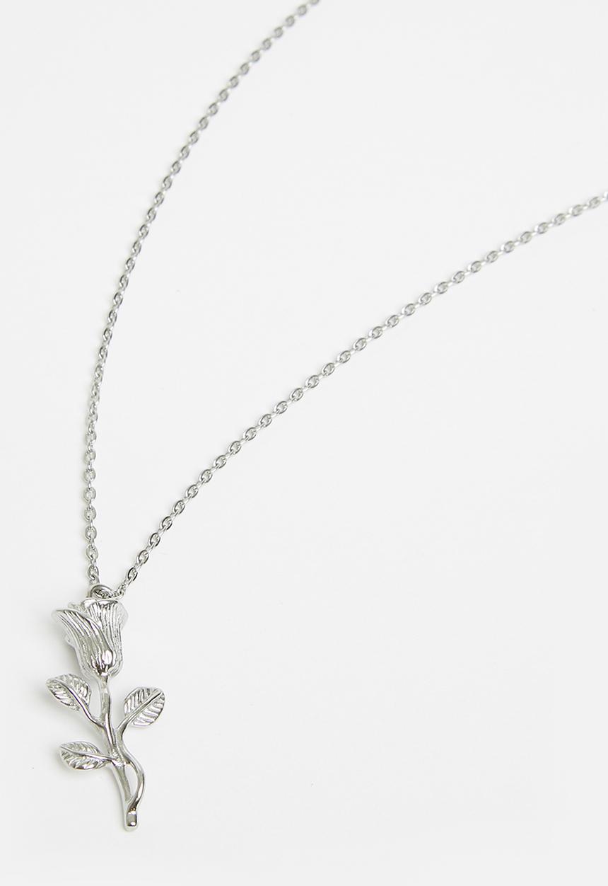 ERA by DJ Zinhle - Rose pendant necklace - silver