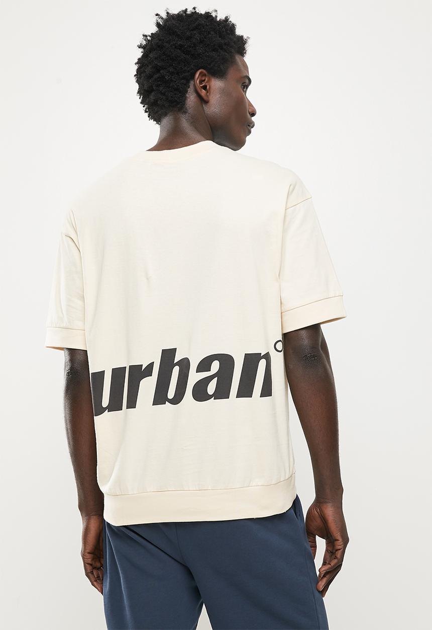 urban° - Urban printed oversized tee - bone