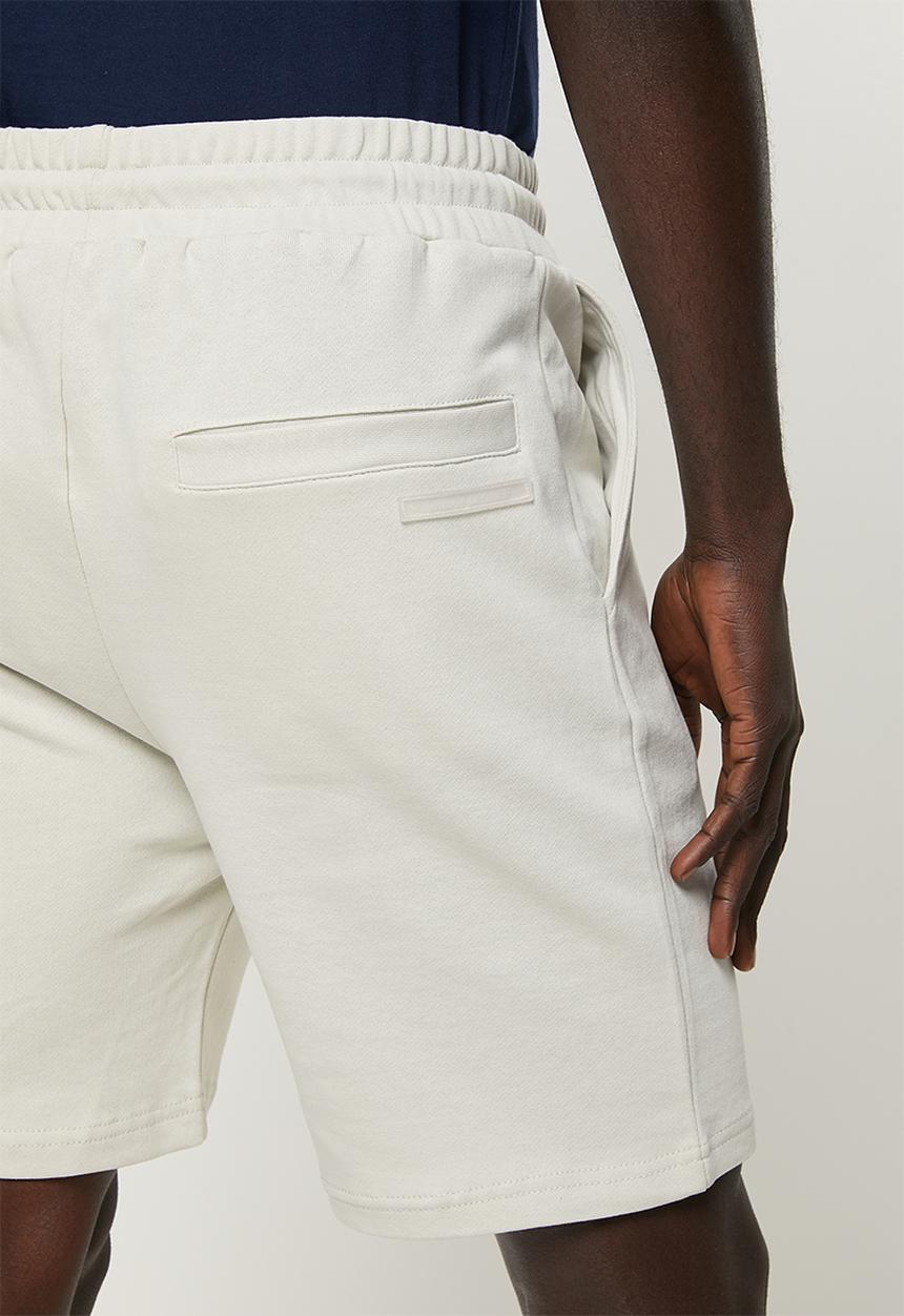 urban° - Urban terry fleece with rubber print short - oyster mushroom