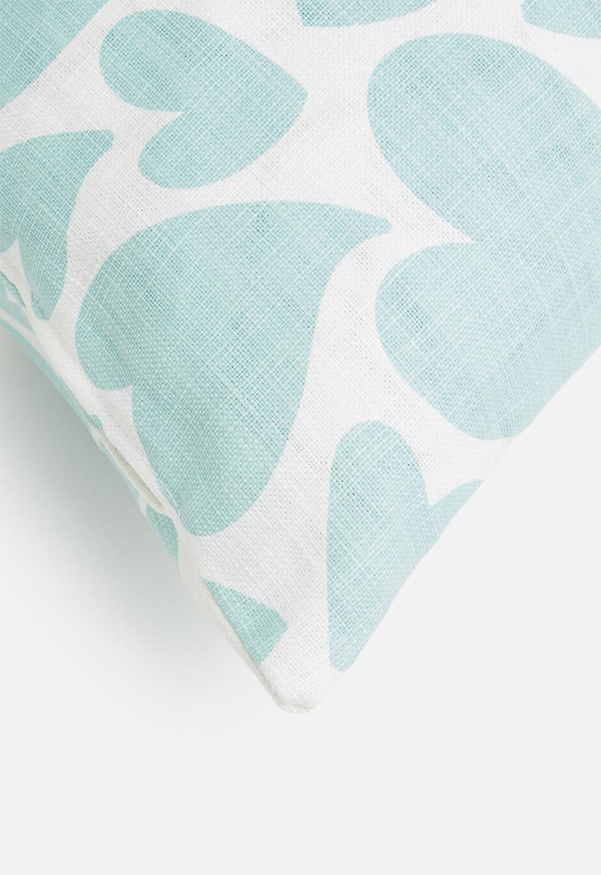 Sixth Floor - Heartbeat cushion cover - turquoise