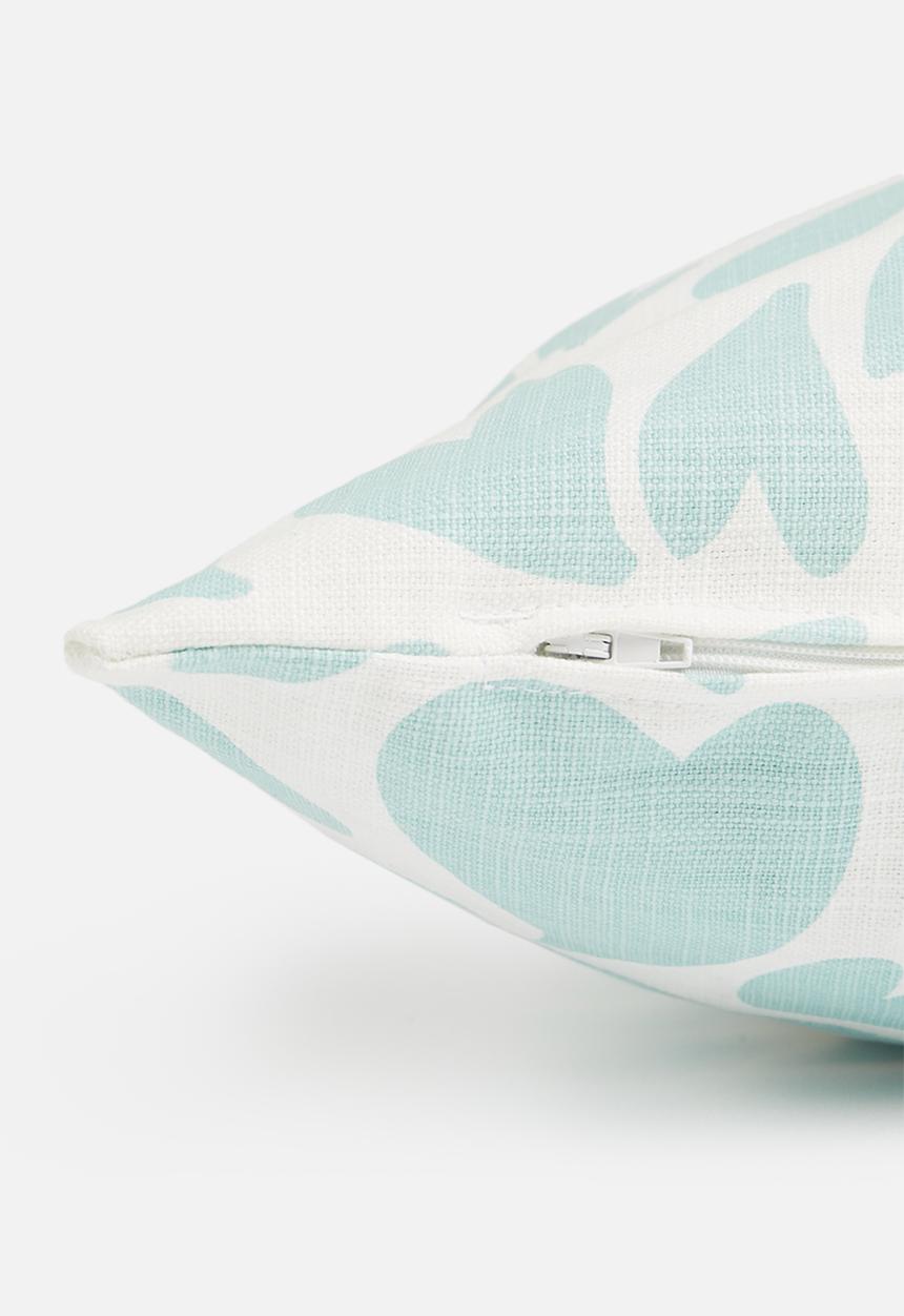 Sixth Floor - Heartbeat cushion cover - turquoise