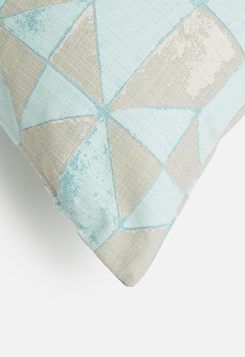 Sixth Floor - Del mar outdoor cushion cover - green checkerboard