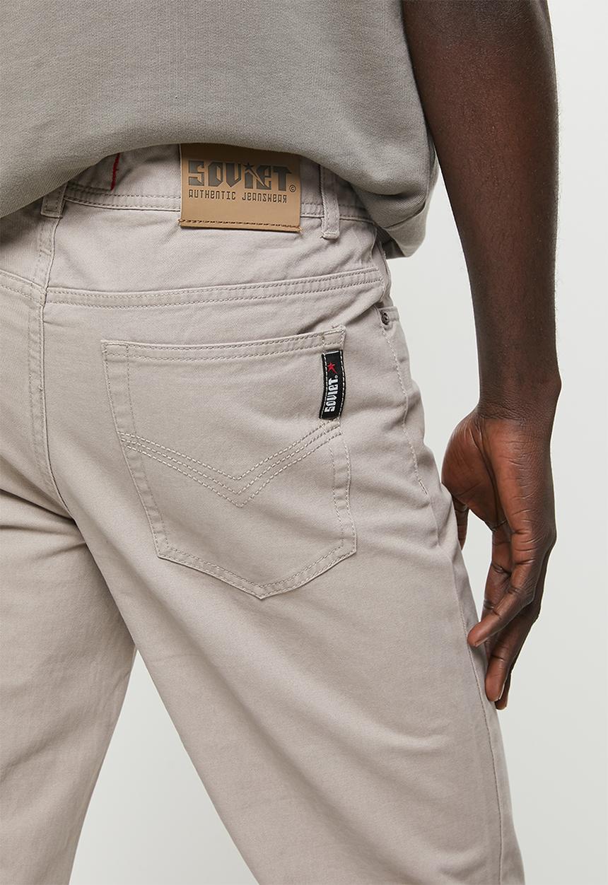 SOVIET - M Voyager 5 pocket chino - stone