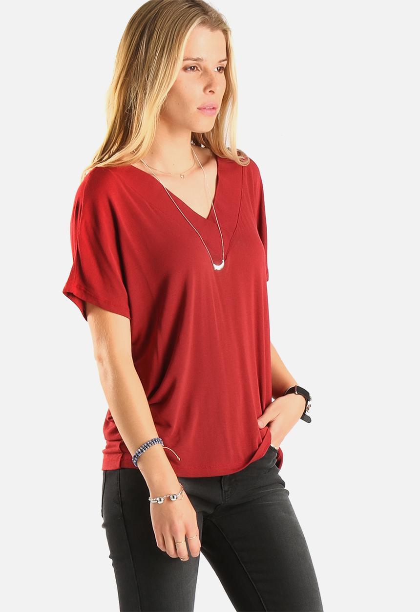 Vero Moda - Busy Rib V-Neck Top