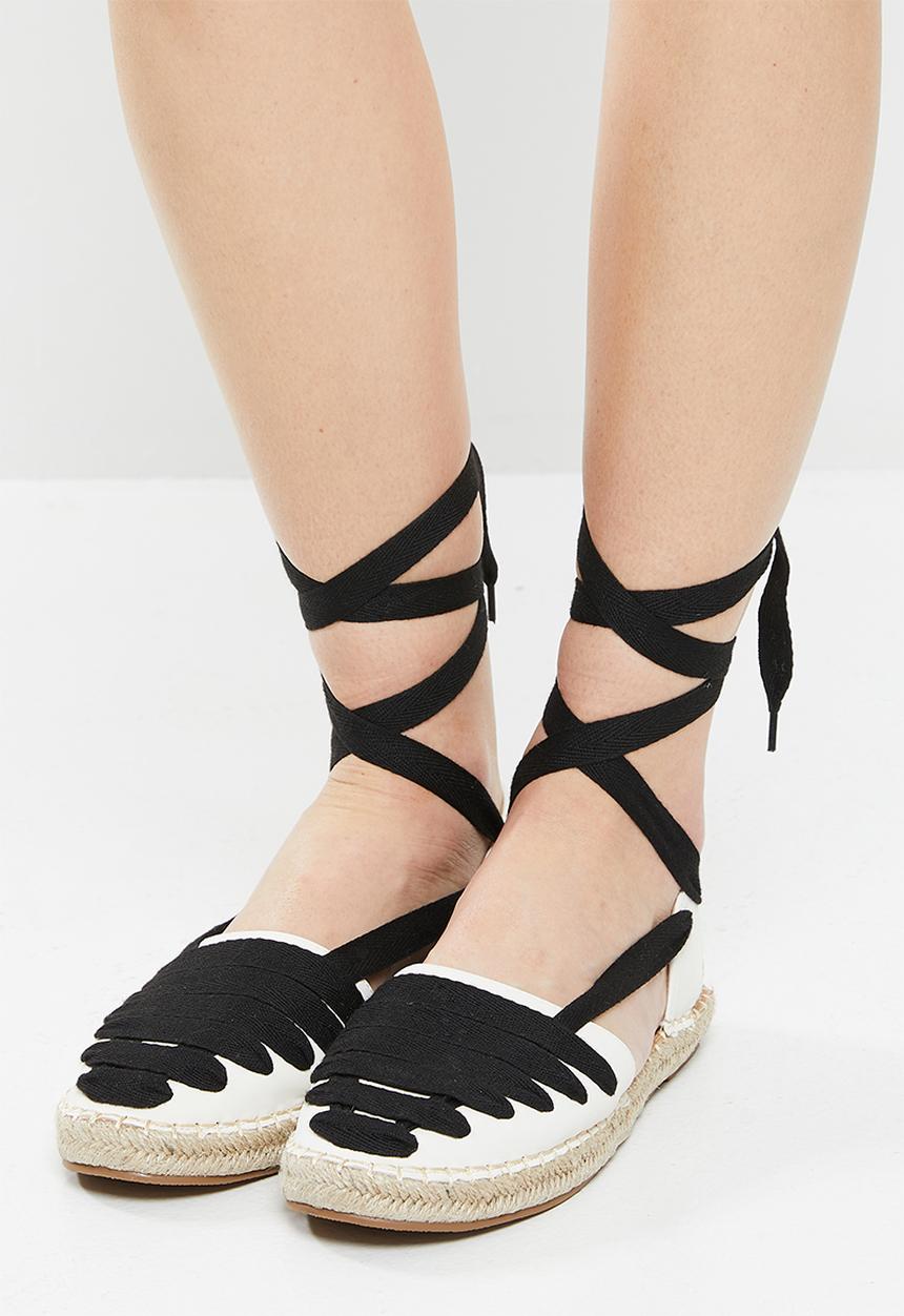 Viabeach - Espa 29 ankle tie espadrille - white combo