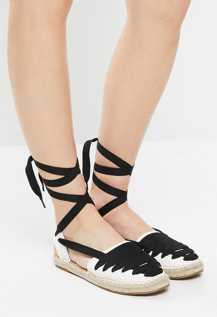 Viabeach - Espa 29 ankle tie espadrille - white combo
