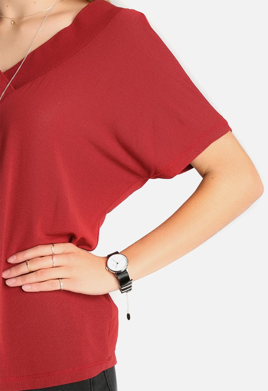 Vero Moda - Busy Rib V-Neck Top