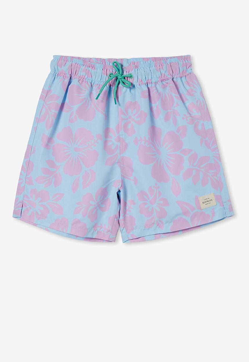 Cotton On - Benny boardshort - frosty blue & pale violet 