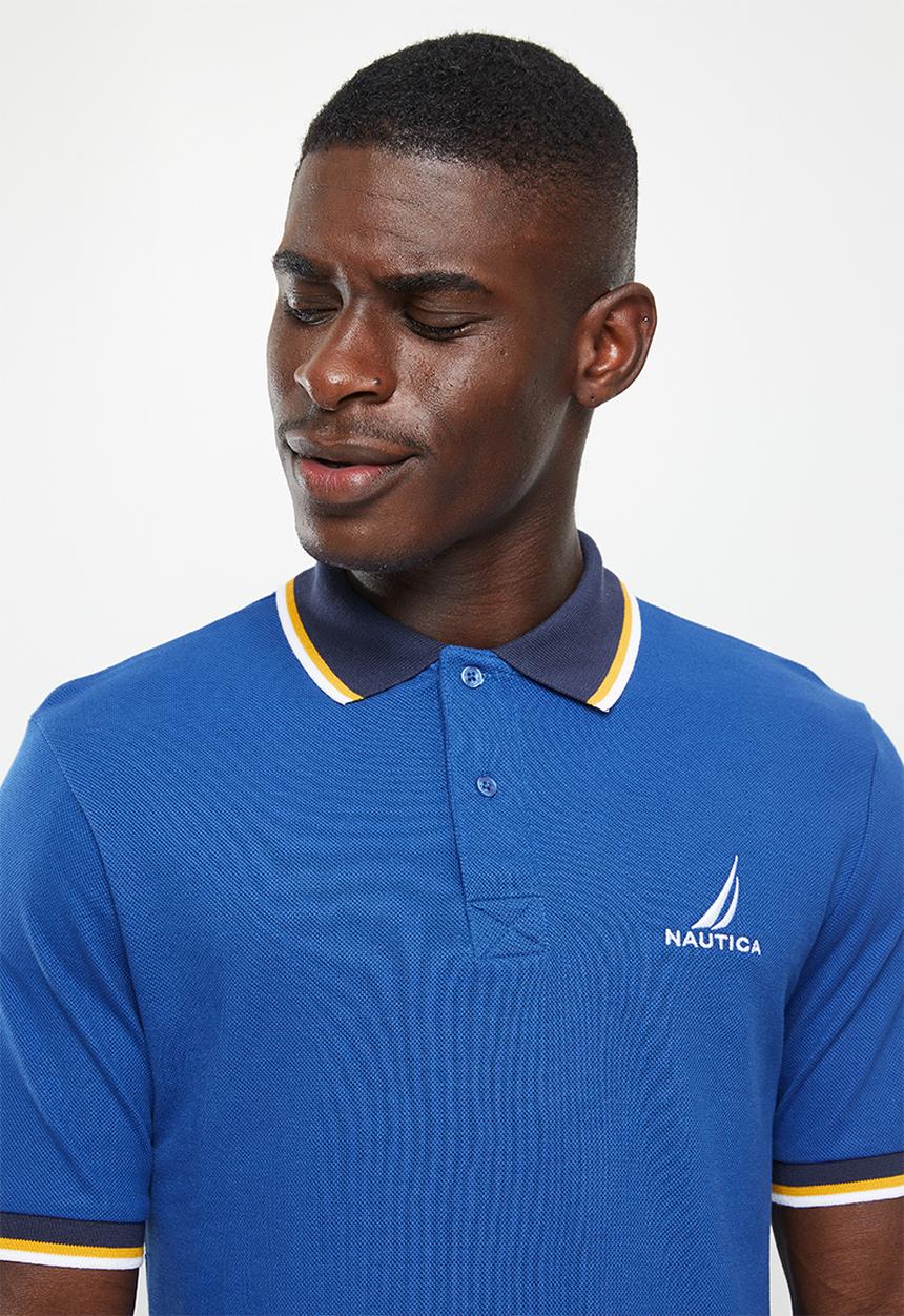 Nautica - Platte short sleeve golfer - cobalt