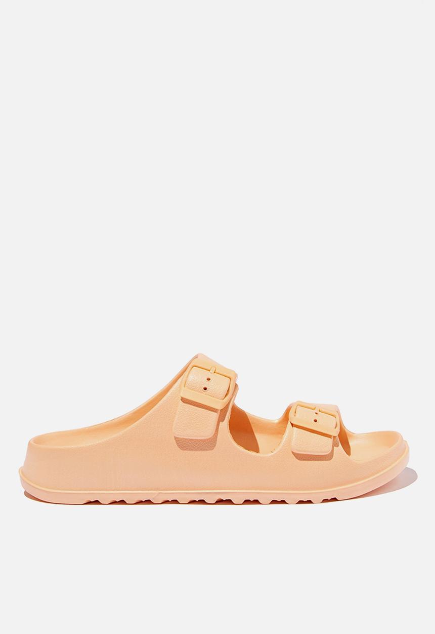 Cotton On - Bronte double buckle slide - apricot