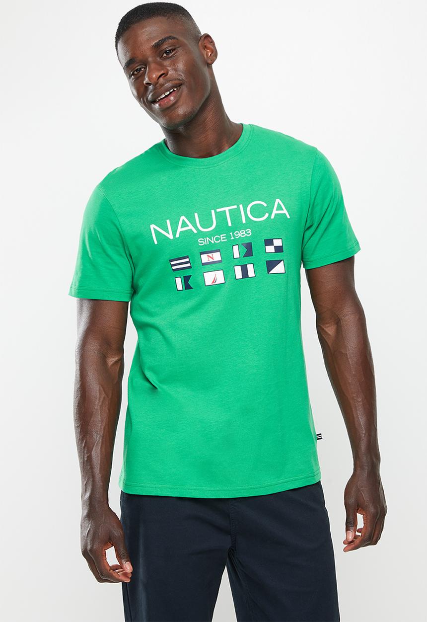 Nautica - Nautica logo short sleeve T-shirt - green lake