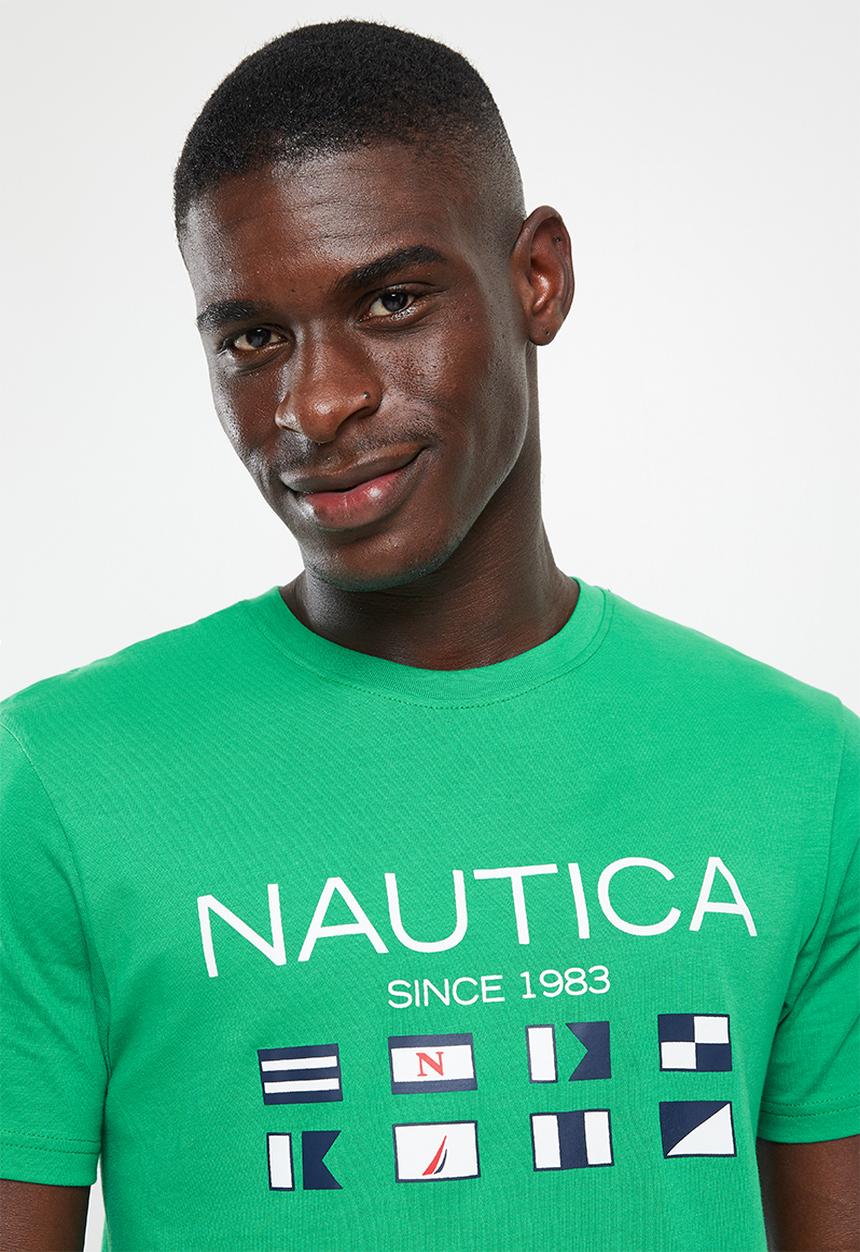 Nautica - Nautica logo short sleeve T-shirt - green lake