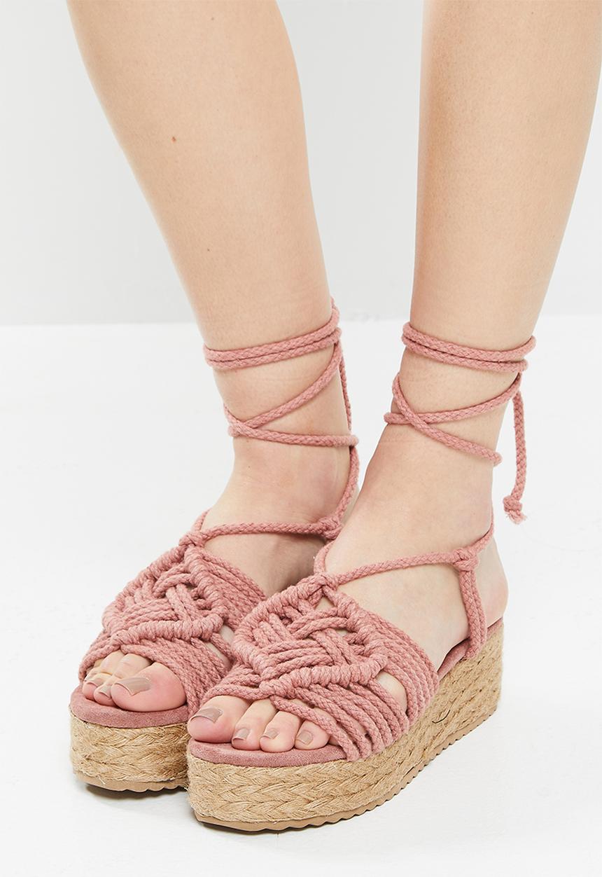 Madison® - Cherish flatform espadrille sandal - dark blush