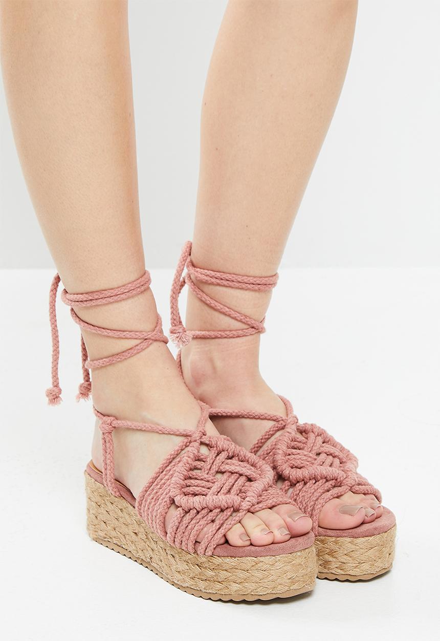 Madison® - Cherish flatform espadrille sandal - dark blush